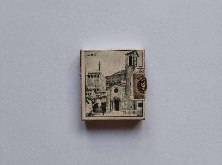 Historic architectural view of Gubbio town in Italy