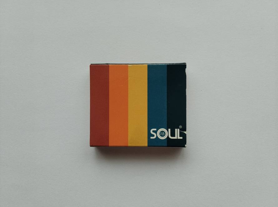 “The Soul Pub” yellow promotional matchbox with website and contact number printed