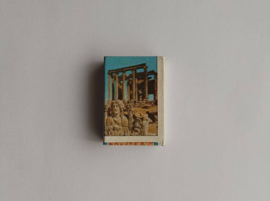 “Kütahya – Zeus Tapınağı” Inci branded collectible series. Temple of Zeus artwork; bilingual text.