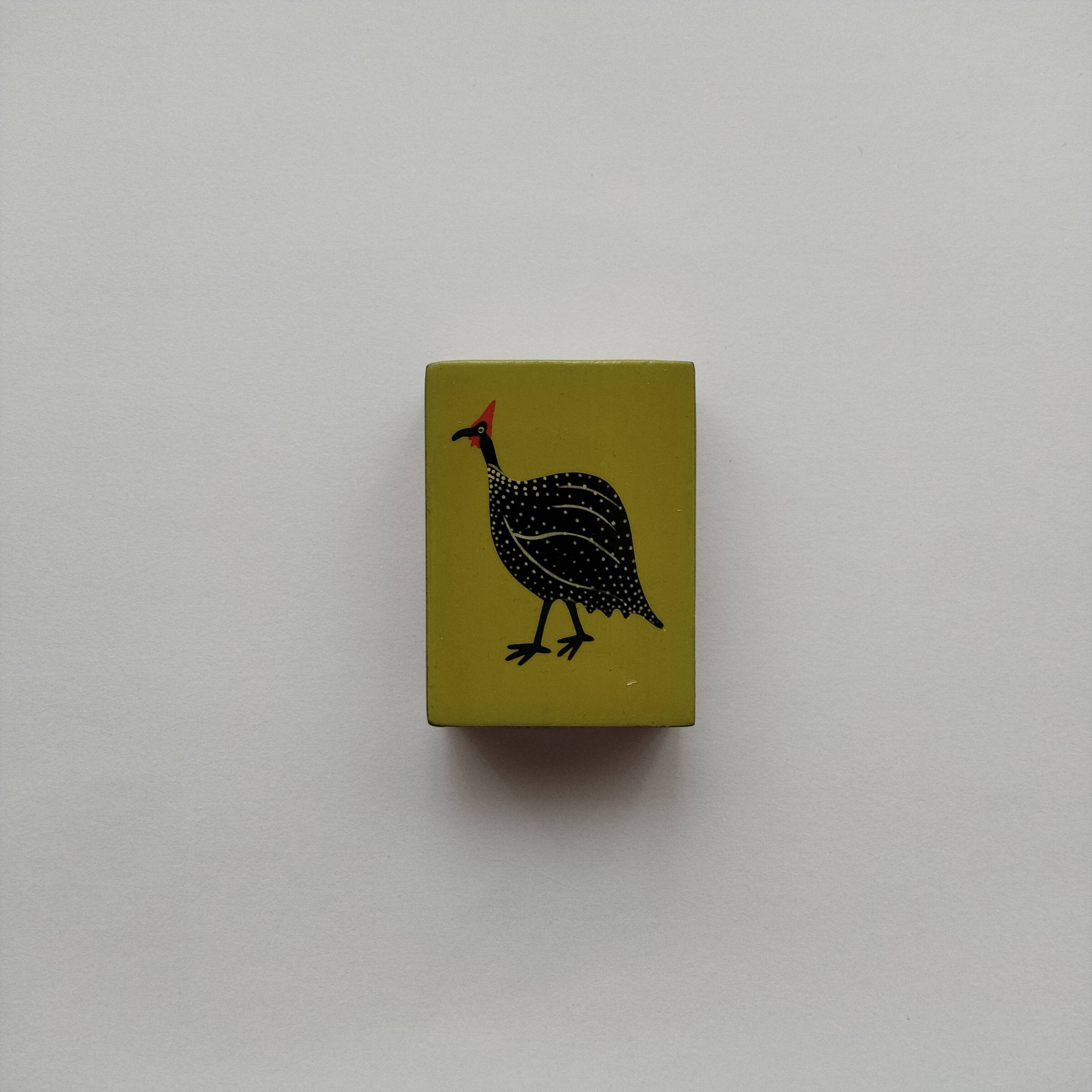 Guinea Fowl Yellow Minimal Illustration