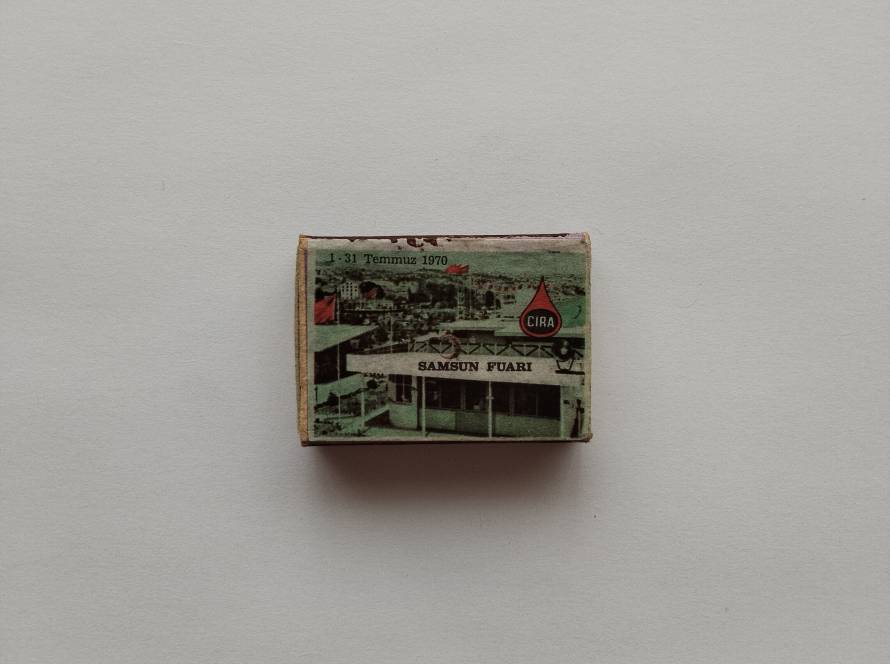 “1–31 Temmuz 1970 Samsun Fuarı” commemorative design with exhibition hall illustration and ÇIRA logo.