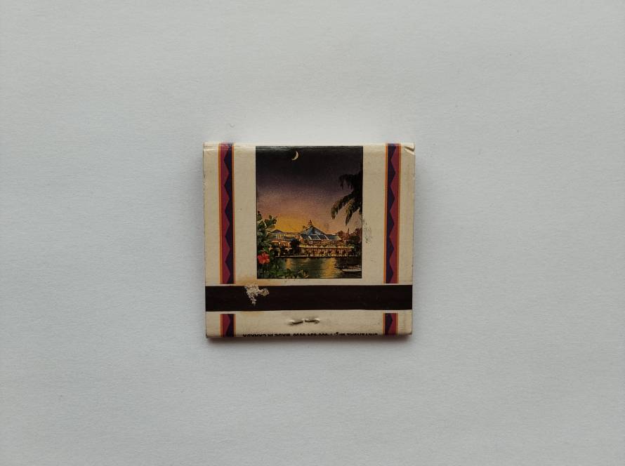 Matchbook for “Yesterday’s” restaurant in Fort Lauderdale, Florida, including contact numbers and location details in a classic layout.