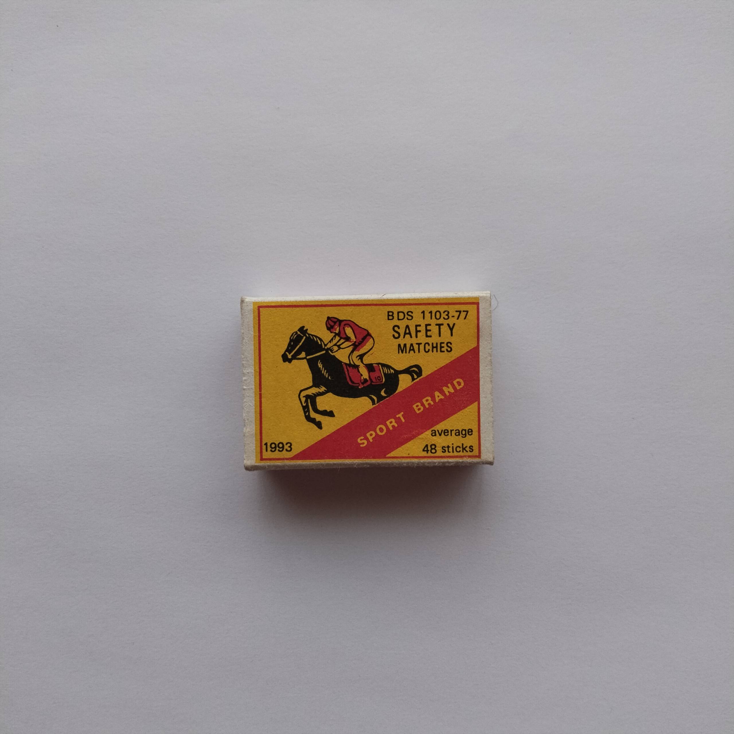 Sport Brand Safety Matches 1993 Horse