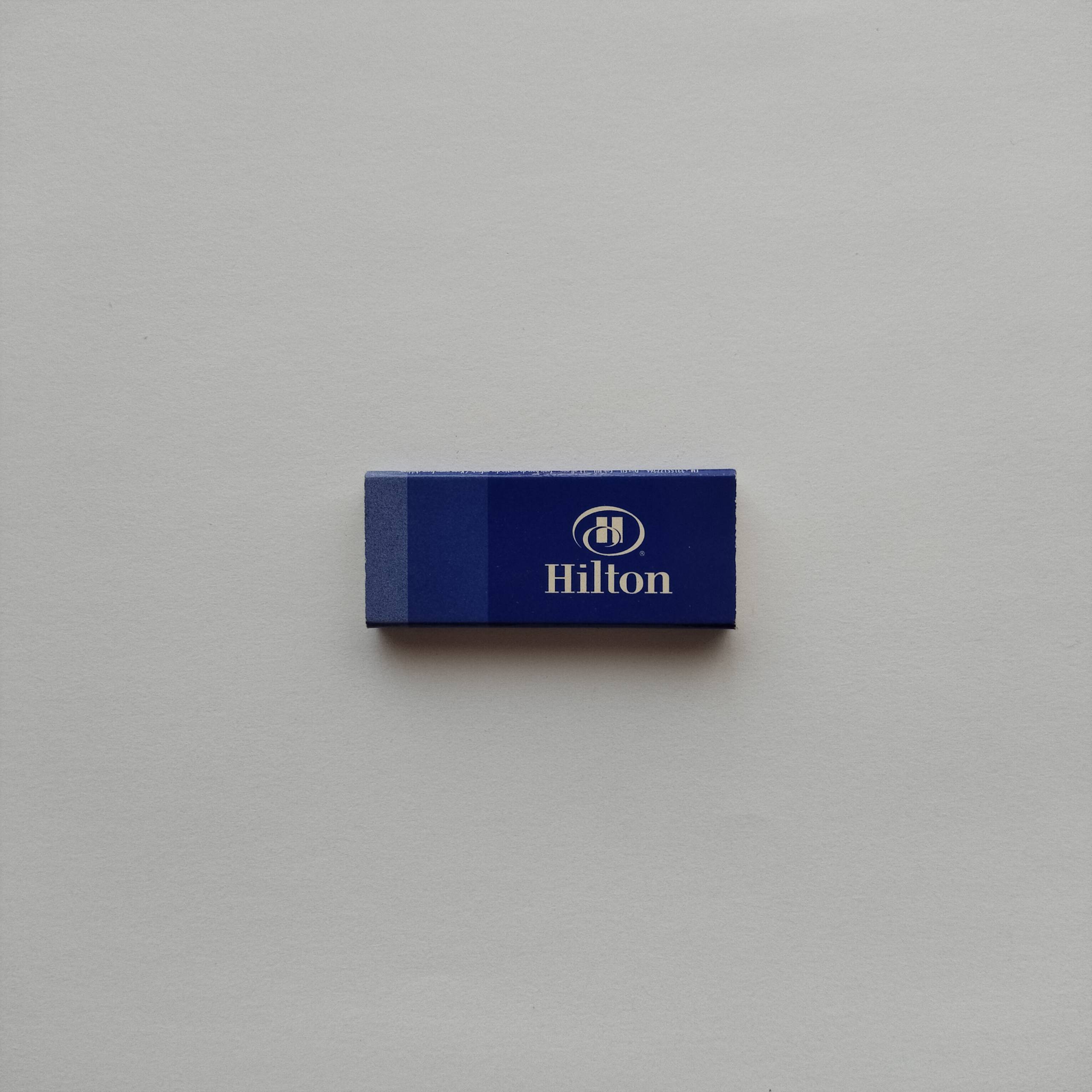 Hilton Matchbox Blue