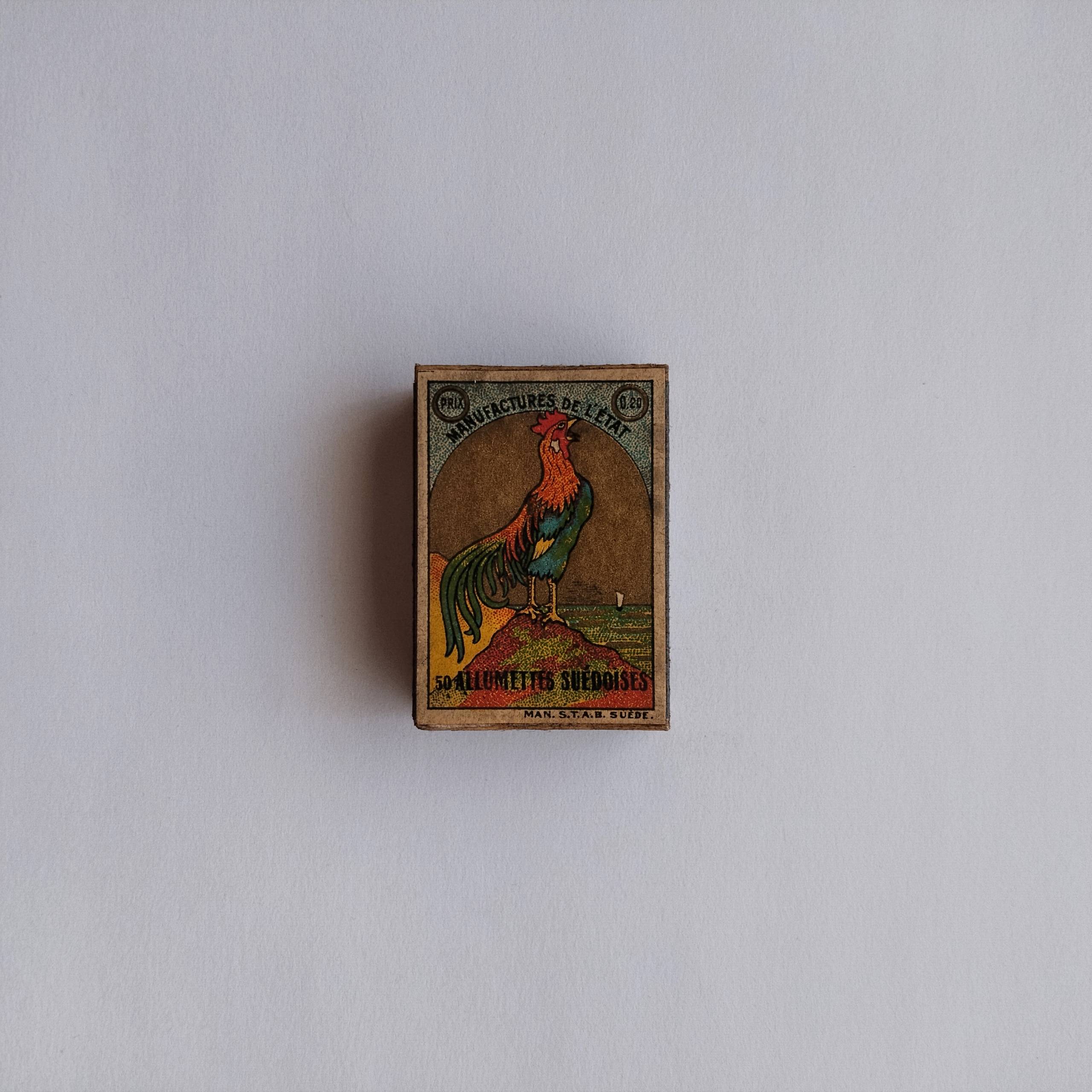 Swedish Rooster 50 Allumettes Label Vintage