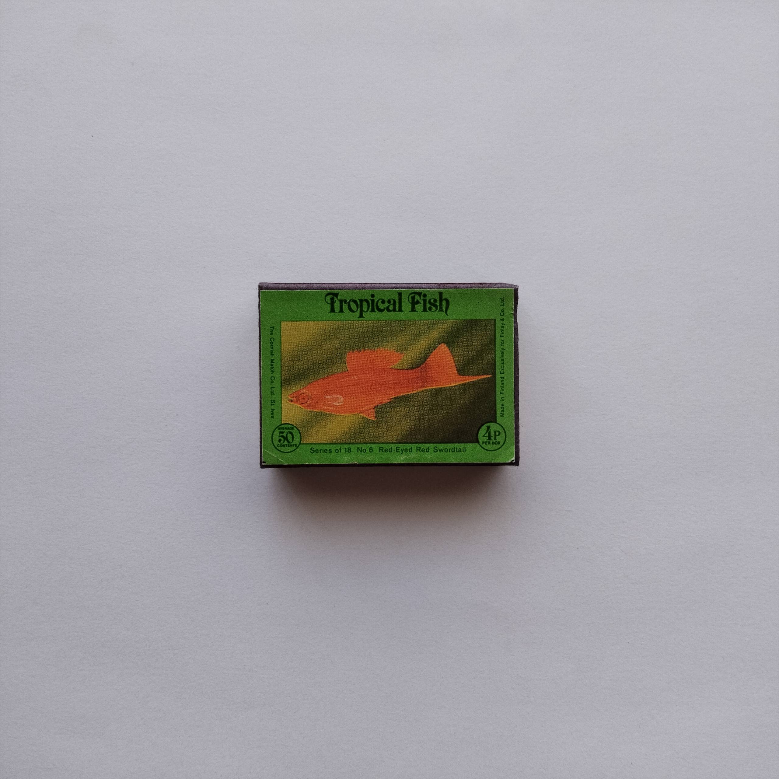 Tropical Fish Matchbox Red Swordtail
