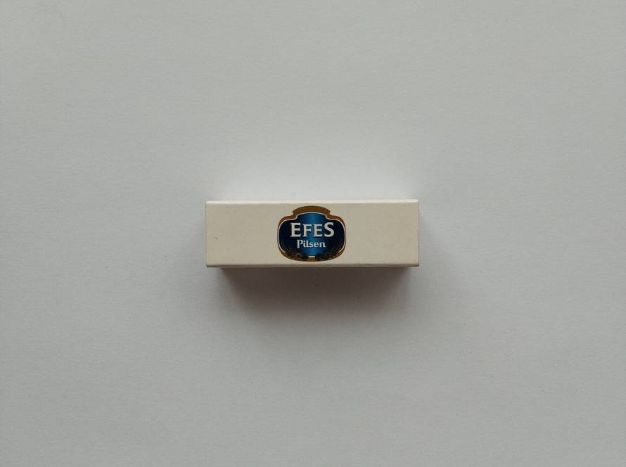 Efes Pilsen branded promotional matchbox. Brewery advertising collectible item.