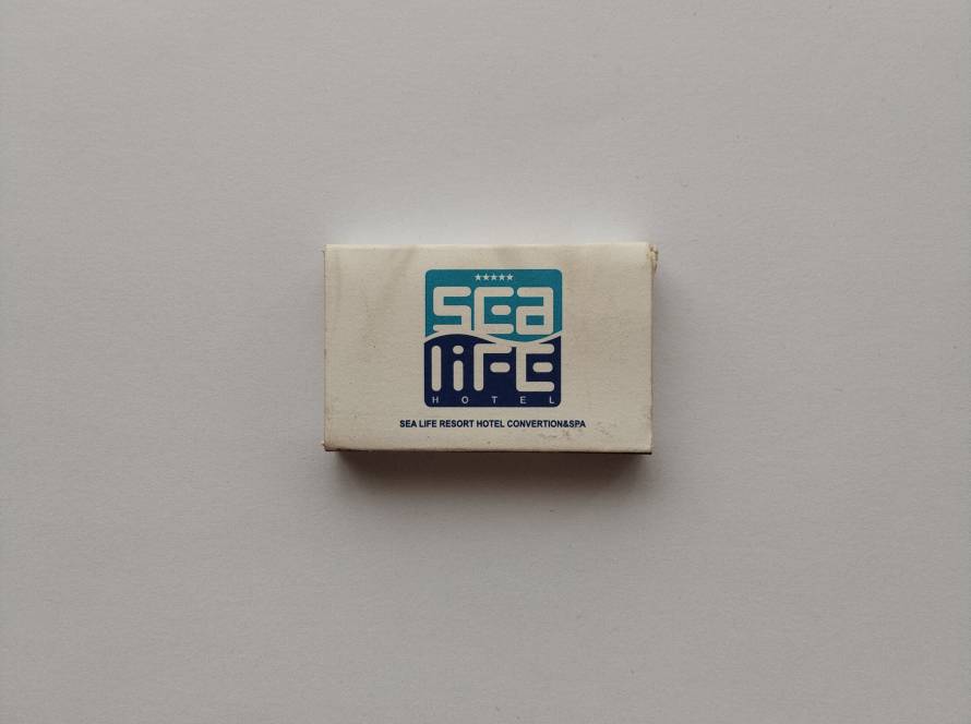 Promotional matchbox for Sea Life Resort Hotel Convention & Spa. Hospitality-themed collectible representing a resort and convention hotel brand.